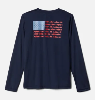 Jongens PFG Terminal Tackle™ Fish Flag shirt met lange mouwen